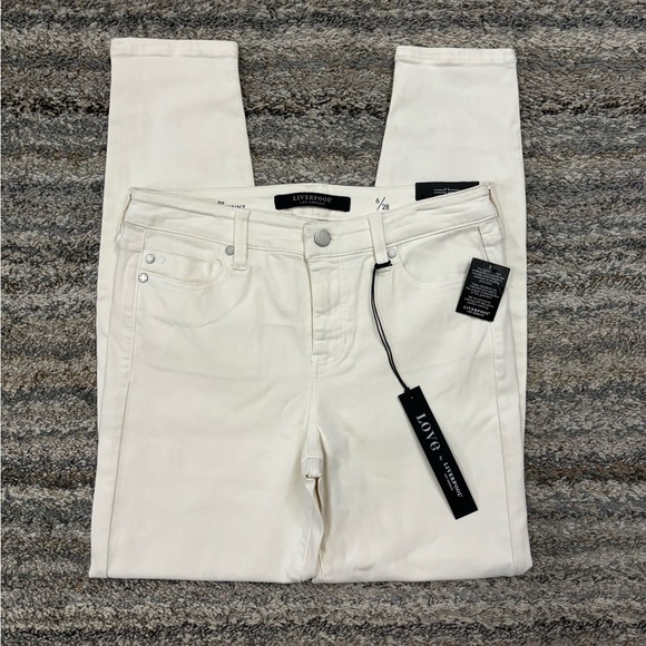 Liverpool Ankle Skinny Jeans Sz 6/28 NWT | Liverpool Cream Tan Skinny Jeans NEW- - Picture 2 of 15